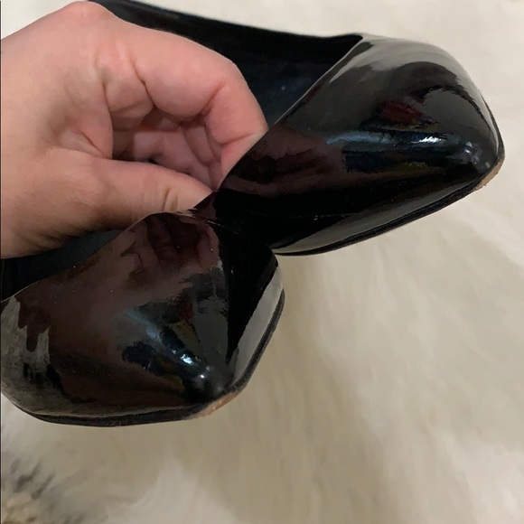 Via Spiga | black leather pointed toe flat shoe - Picture 4 of 12